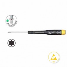 Wiha Precision ESD Torx® MagicSpring® Screwdriver - Dissipative Handle, ESD-Safe - Retaining Spring Holds Torx® Screw in Place - T 9 - 27750